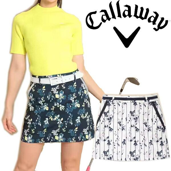 キャロウェイ アパレル 2023年春夏モデル レディース ストライプ フラワー プリント ドビー ス...