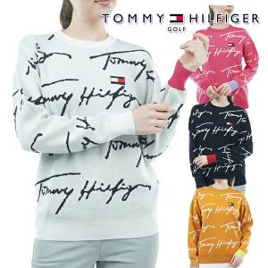 トミーヒルフィガー 2022年秋冬モデル レディース シグネチャー クルーネックセーター THLA255 【22】TOMMY HILFIGER｜powergolf-y