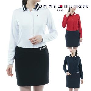 トミーヒルフィガー 2022年秋冬モデル レディース ロゴジャガード 長袖ワンピース THLA266 【22】TOMMY HILFIGER｜powergolf-y