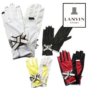 ランバン 2024年春夏モデル レディース 指先オープン ゴルフグローブ 両手用 VLX0811A2 LANVIN（ランバン）ランバンスポール【24】｜powergolf-y