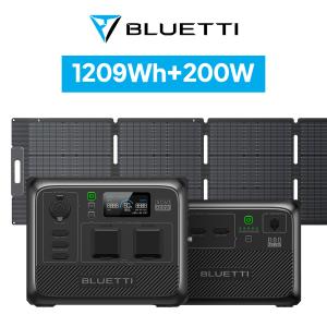 BLUETTI ポータブル電源 ソーラーパネル セット AC60+B80+200W 1,209Wh/600W IP65防塵防水 6年保証 軽量 小型 蓄電池 リン酸鉄 アウトドア キャンプ｜poweroak