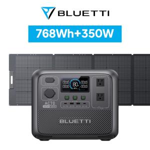 BLUETTI AC70 小型ポータブル電源 768Wh、1000W BLUETTI AC70 小型ポータブル電源 | 防災推奨・車中泊・キャンプ