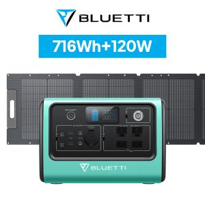 BLUETTI ポータブル電源 ソーラーパネル セット EB70S+120W 家庭用 ポータブルバッテリー 716Wh/800W リン酸鉄 発電機 防災 停電  軽量 急速充電 色：グリーン