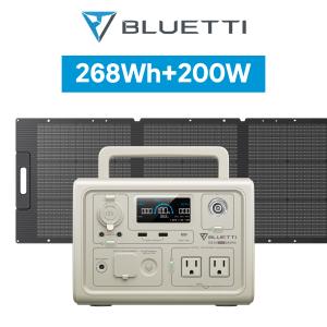 BLUETTI ポータブル電源 ソーラーパネル セット EB3A+200Ｗ 268Wh/600W+200W MC4ケーブル付き リン酸鉄 UPS機能 軽量 小型 アウトドア用｜poweroak