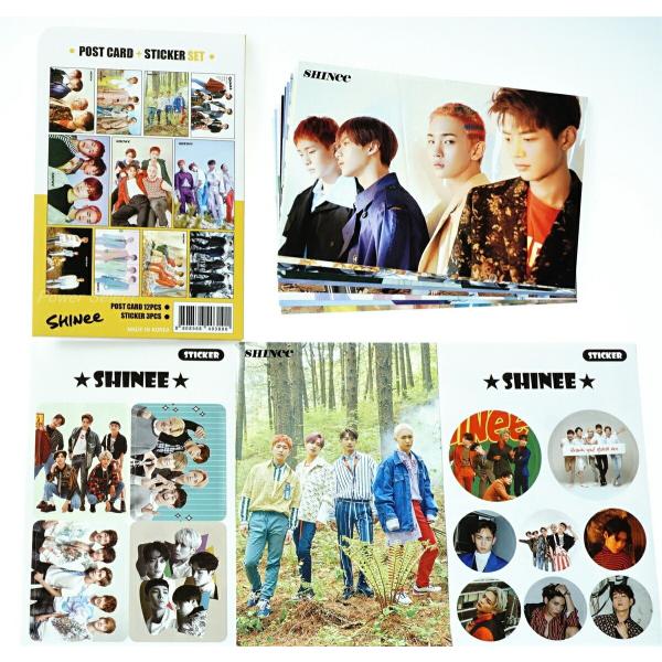 SHINee シャイニー グッズ ポストカード セット ( ポストカード 12枚 + ステッカー 3...