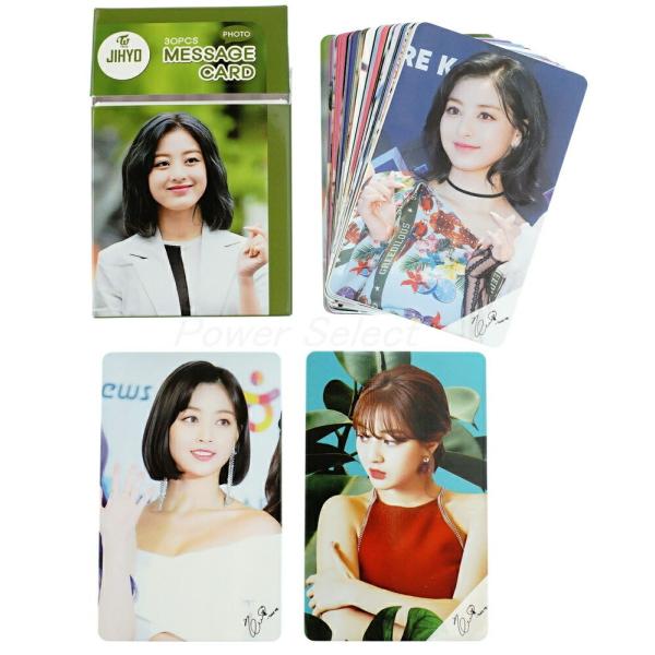 TWICE ジヒョ JIHYO グッズ  フォトメッセージカード （ブックマーク、タグ) 30枚セッ...