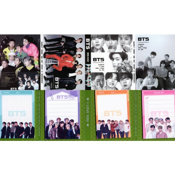 BTS グッズ メモ帳 80枚セット 写真入り メモパッド  K-POP