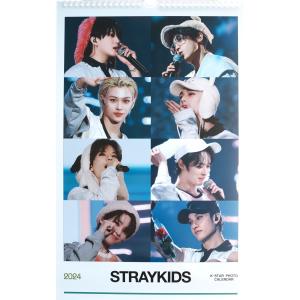 Stray Kids ストレイキッズ グッズ 大判 壁掛け カレンダー 2024年 (令和6年) + カレンダー ステッカーセット｜powerselect