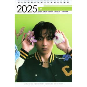 BTS V テテ グッズ 卓上 カレンダー (写真集 カレンダー) 2025~2026年(2年分) + ステッカーシール [12点セット] K-POP｜powerselect