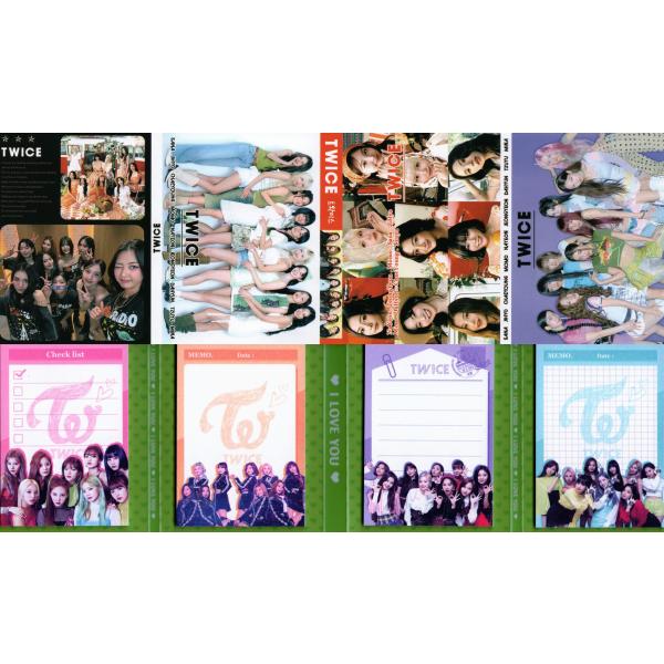 TWICE グッズ メモ帳 80枚セット 写真入り メモパッド