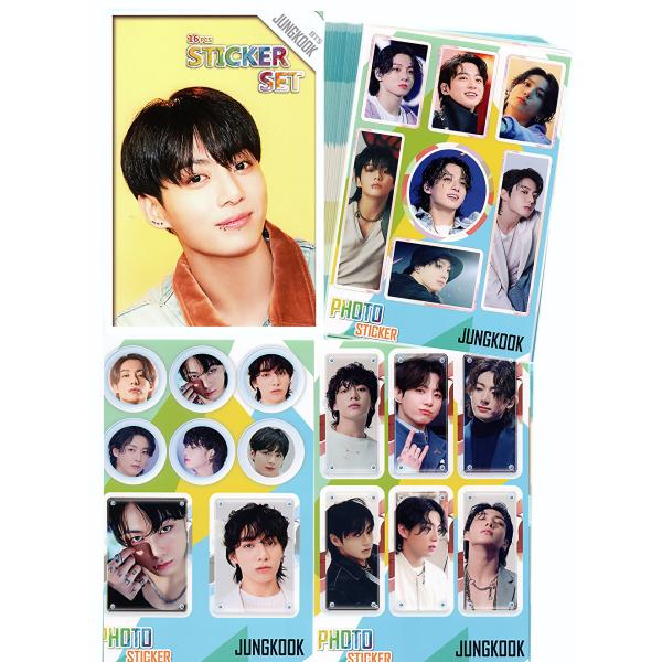 BTS ジョングク グッズ ステッカーセット 87枚入 フォトステッカー/ シールセット + カバー...