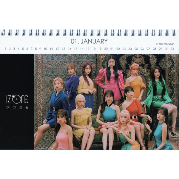 IZ*ONE アイズワン IZONE 宮脇咲良 矢吹奈子 本田仁美 グッズ 卓上 カレンダー ( 写...