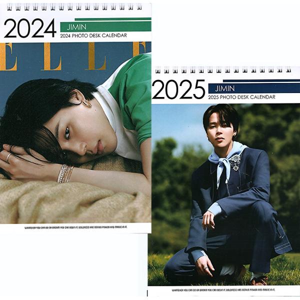 BTS ジミン 卓上 カレンダー (写真集 カレンダー) 2024~2025年 (2年分) + ステ...