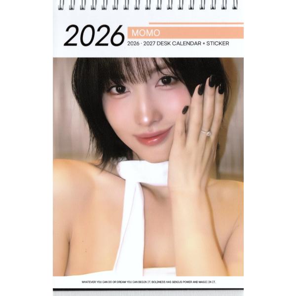 TWICE モモ MOMO グッズ 卓上 カレンダー (写真集) 2026 ~ 2027年 (2年分...