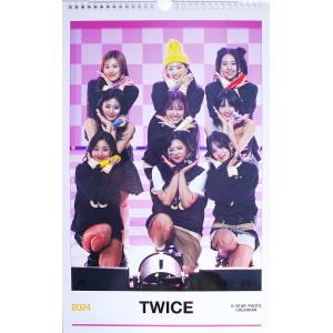 TWICE トゥワイス グッズ 大判 壁掛け カレンダー 2024年 (令和6年) + カレンダー ステッカーセット