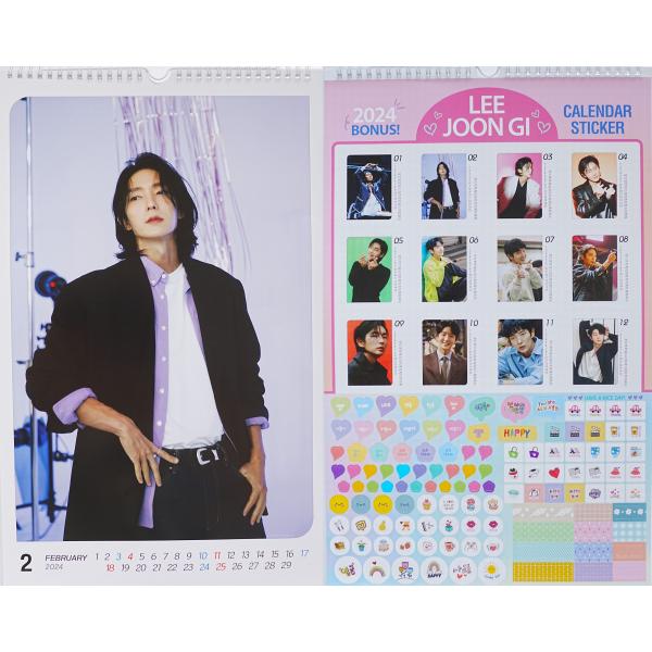 イジュンギ グッズ 大判 壁掛け カレンダー 2024年 (令和6年) + カレンダー ステッカーセ...