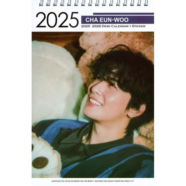 チャウヌ グッズ 卓上 カレンダー (写真集 カレンダー) 2025~2026年 (2年分) + ス...