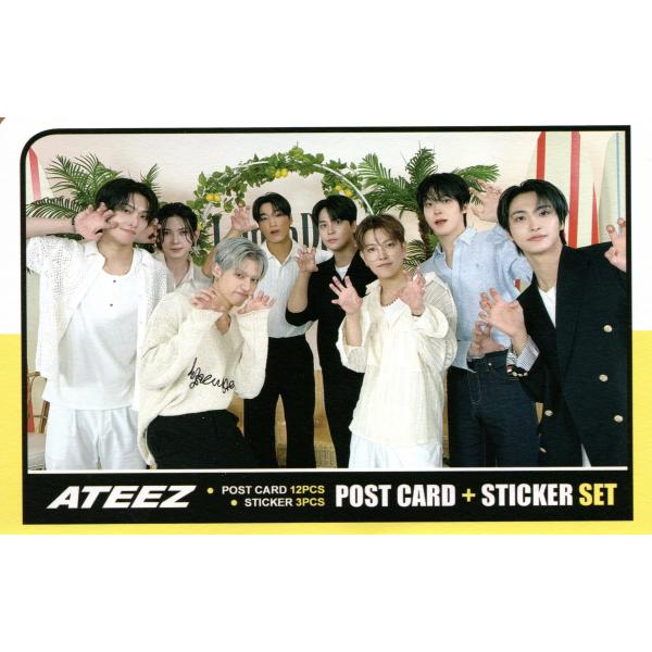 ATEEZ エーティーズ グッズ ポストカード セット ( ポストカード 12枚 + ステッカー 3...