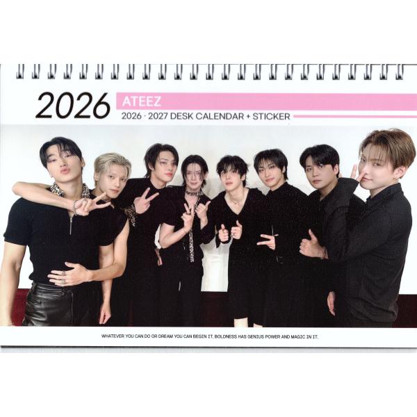 ATEEZ エーティーズ グッズ 卓上 カレンダー (写真集 カレンダー) 2026~2027年 (...