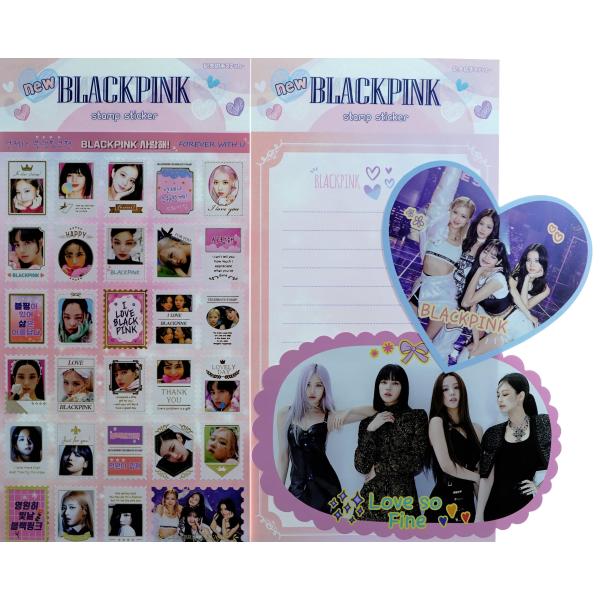 BLACKPINK ブラックピンク グッズ レターセット 27点セット (記念切手 スタンプ ステッ...