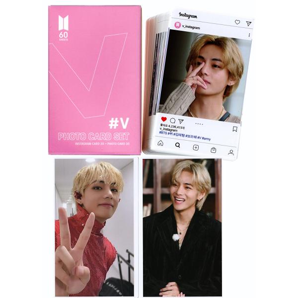 BTS V テテ グッズ スペシャルフォトカードセット 60枚 トレカ カード インスタカード K-...