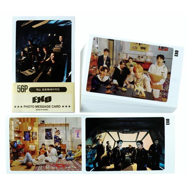EXO エクソ グッズ フォトメッセージカード 56枚 トレカ カード ミニ ポストカード K-PO...