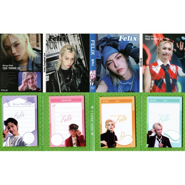 stray kids スキズ Felix フィリックス グッズ メモ帳 80枚セット 写真入り メモ...