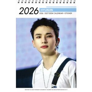 ヒョンジン STRAY KIDS ストレイキッズ スキズ グッズ 卓上 カレンダー (写真集 カレンダー) 2024~2025年 (2年分) ステッカー