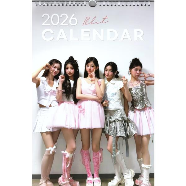 ILLIT アイリット グッズ 大判 壁掛け カレンダー 2026年 (令和8年) + ステッカーセ...
