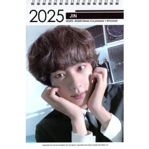 BTS JIN ジン グッズ 卓上 カレンダー (写真集 カレンダー) 2024 ~ 2025年(2年分) + ステッカーシール [ 12点セット]｜powerselect