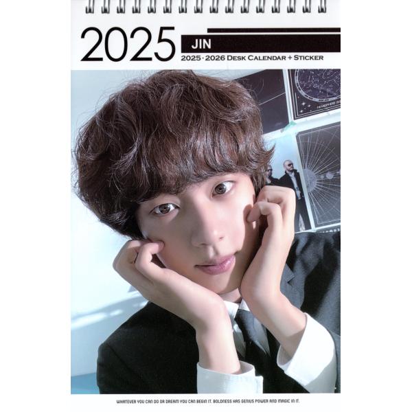 BTS JIN ジン グッズ 卓上 カレンダー (写真集 カレンダー) 2025 ~ 2026年 (...