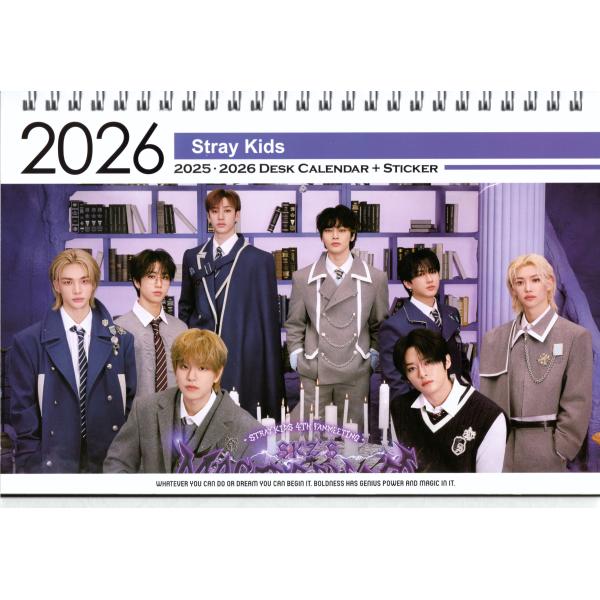 Stray Kids 卓上 カレンダー (写真集 カレンダー) 2024~2025年 (2年分) +...