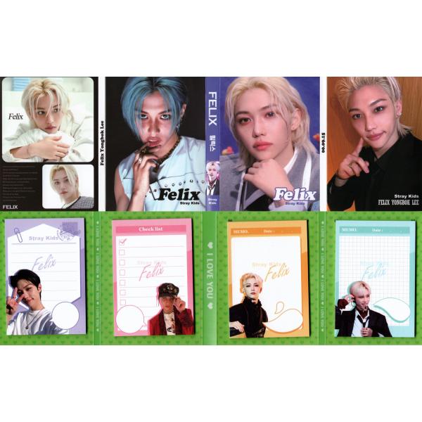 stray kids Felix グッズ メモ帳 80枚セット 写真入り K-POP スキズ フィリ...