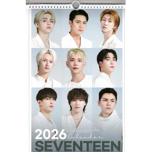 SEVENTEEN セブンティーン グッズ 大判 壁掛け カレンダー 2026年 (令和8年) + ステッカーセット｜スター セレクション