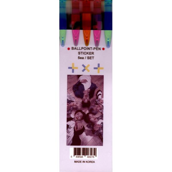 TXT K-POP グッズ ボールペン 5本セット + ステッカー K-POP 新作写真