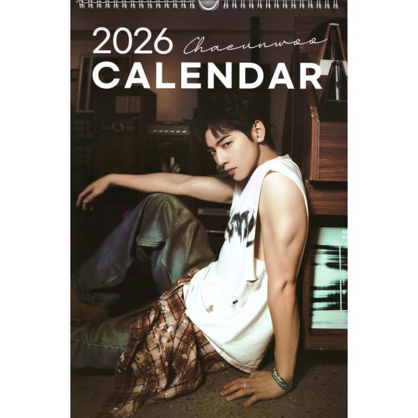 チャウヌ グッズ 大判 壁掛け カレンダー 2026年 (令和8年) + カレンダー ステッカーセッ...