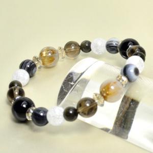 パワーストーン ブレスレット 水晶 ゴールデンタイガーアイ シトリン