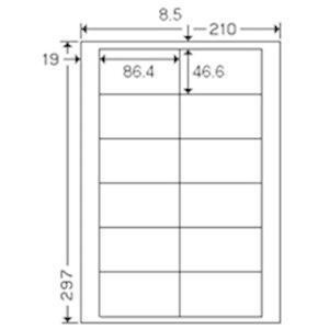 東洋印刷 ナナワードラベル LDW12PB A4／12面 500枚