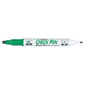 （まとめ）ゼブラ ZEBRA チェックペン MW-151-CK-G 緑〔×20セット〕