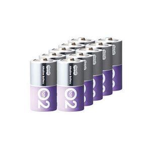（まとめ） TANOSEE アルカリ乾電池 プレミアム 単2形 1箱（10本） 〔×4セット〕