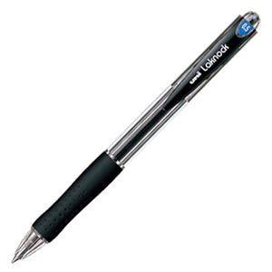 (まとめ) 三菱鉛筆 油性ボールペン VERY楽ノック 極細 0.5mm 黒 SN10005.24 ...