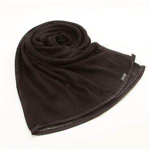 メッシュ マルチ スカーフ 約80×180cm 大判 ブラック MI L-TEC 綿混 ミルテック社...