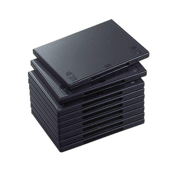 （まとめ）エレコム DVDトールケース 1枚収納ブラック CCD-DVD03BK 1パック(10枚)...