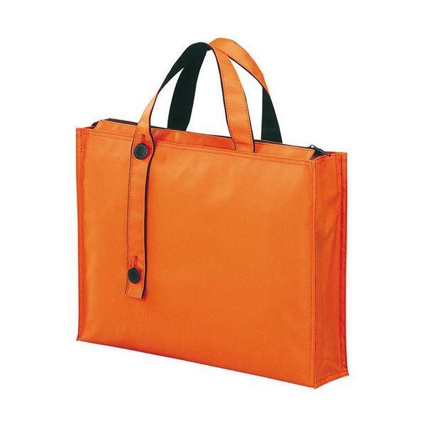 （まとめ）リヒトラブ キャリングバッグ2ウェイタイプ B4 縦300×横400×厚さ80mm 橙 A...