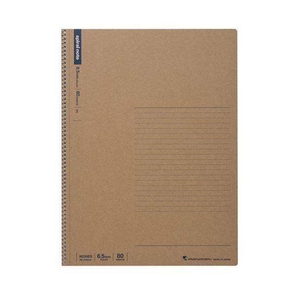 (まとめ）マルマン スパイラルノート80枚 6.5mm N235ES〔×10セット〕