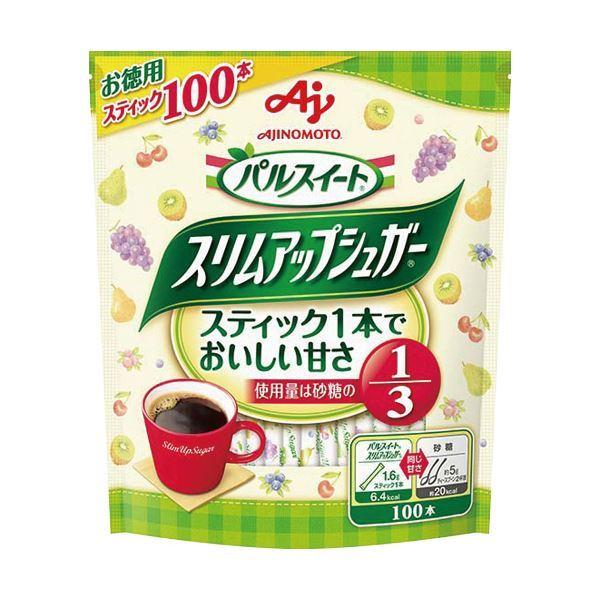 （まとめ）味の素 パルスイートスリムアップシュガー スティック 1.6g 1パック（100本）〔×1...