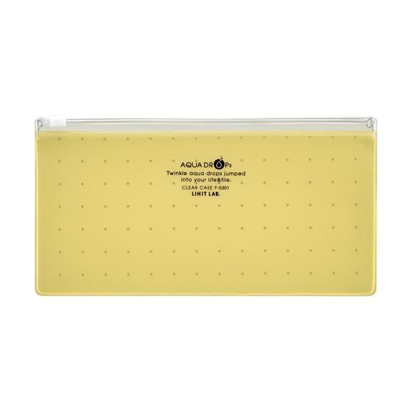 （まとめ）リヒトラブ AQUA DROPsクリヤーケース PEN（通帳）黄 F-5301-5 1枚〔...