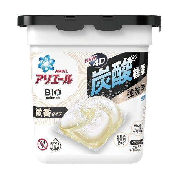 (まとめ) P＆G アリエール ジェルボール4D 微香 本体 1パック(12個) 〔×5セット〕