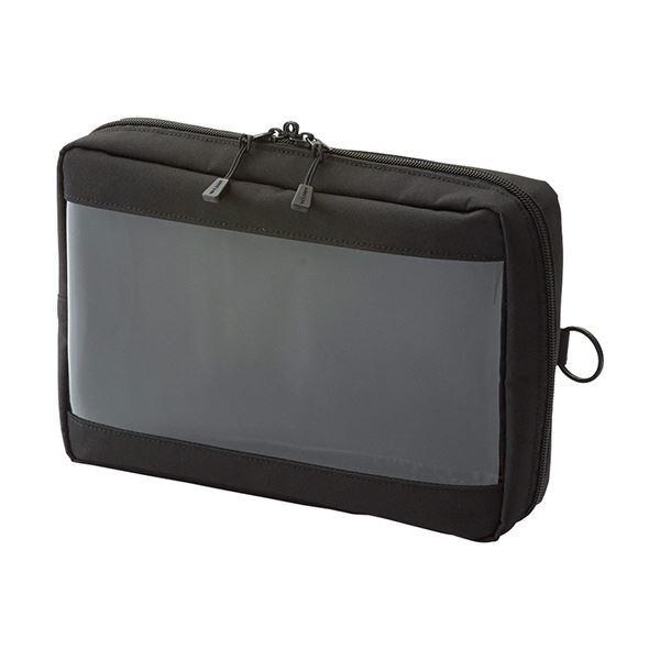 リヒトラブ SMART FITクリヤーボックスポーチ A5 ブラック F-7583-24 1個