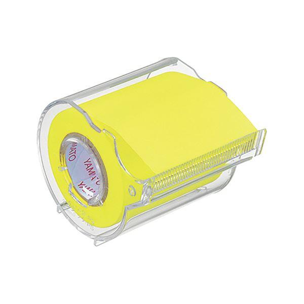（まとめ） ヤマト メモックロールテープ 蛍光紙 カッター付 50mm幅 レモン RK-50CH-L...